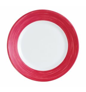 Assiette plate rond blanc verre opal Ø 25,4 cm Brush Arcoroc