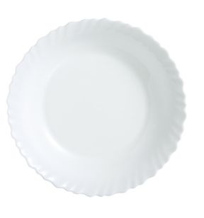 Plat creux rond blanc verre opal Ø 28 cm Feston Luminarc