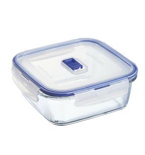 Boîte avec couvercle carré transparent verre trempé 17,64 cm Pure Box Active Luminarc