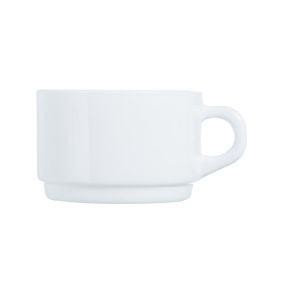 Tasse à déjeuner rond blanc verre opal 28 cl Ø 8 cm Empilable Arcoroc