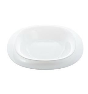 Assiette creuse carré blanc verre opal 22,8x22,8 cm Carine Luminarc