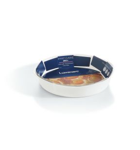 Plat à tarte rond blanc verre opal Ø 29,4 cm Smart Cuisine Luminarc