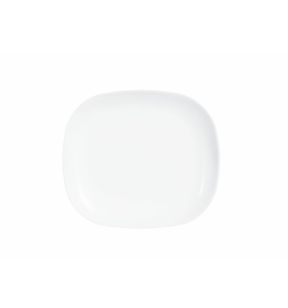 Assiette plate rectangulaire blanc verre opal 21,5x19 cm Evolutions  Arcoroc