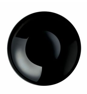 Diep bord rond zwart glass gehard Ø 26 Evolutions Arcoroc Arcoroc