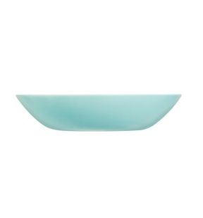 Assiette coupe creuse rond turquoise verre opal Ø 20 cm Diwali Luminarc