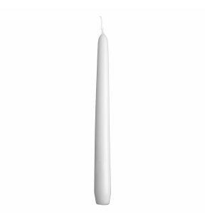 Bougie flambeau conique blanc Ø 2,5 cm 25 cm Spaas (50 pièces)