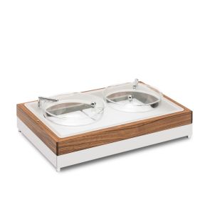 Set réfrigéré avec 2 bols et couvercles en inox 58x37x18 cm Fantasy Zepe