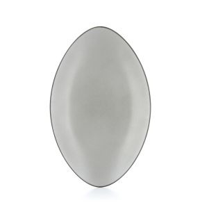Plat bord ovaal grijs culinair x22 Revol