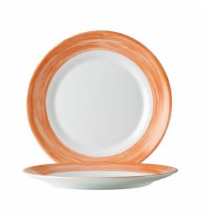 Assiette plate rond blanc verre opal Ø 25,4 cm Brush Arcoroc
