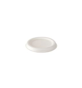 Couvercle pot à sauce rond blanc Ø 70 mm 8 mm Bagasse Duni (150 pièces)