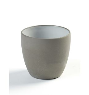 Gobelet rond taupe porcelaine 17 cl Ø 6,5 cm Serax