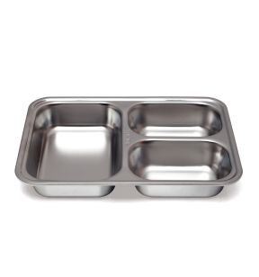 Plateau baby inox gris 24x17 cm Inox Plastorex