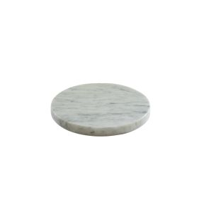 Plateau de présentation marbre blanc Ø 21,8 cm 2,5 cm Tilt Craster