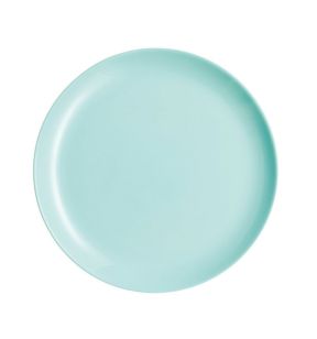 Assiette coupe plate rond turquoise verre opal Ø 27 cm Diwali Luminarc