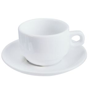 Sous-tasse à expresso rond blanc porcelaine Ø 14 cm Scandia