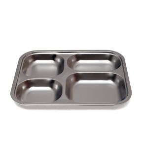 Plateau baby inox gris 25x20 cm Inox Plastorex
