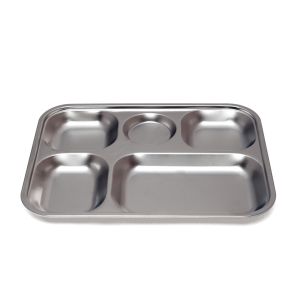 Plateau baby inox gris 30,5x23,5 cm Inox Plastorex