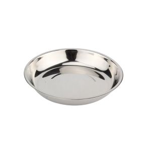 Assiette creuse rond gris inox Ø 22 cm Inox Plastorex