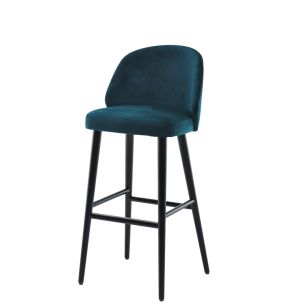 Tabouret de bar d'intérieur bleu pétrole 105x52x57 cm Oscar Flexmob