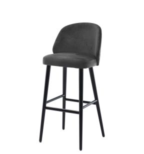 Tabouret de bar d'intérieur gris anthracite 105x52x57 cm Oscar Flexmob