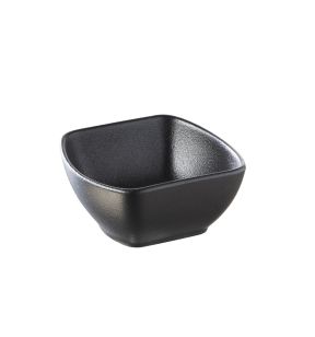 Ravier carré noir porcelaine culinaire 13 cm Club Revol