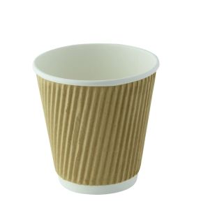 Gobelet double paroi beige carton Ø 9 cm 36 cl (25 pièces)