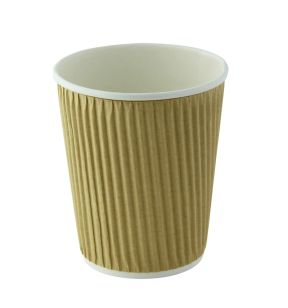 Gobelet double paroi beige carton Ø 6,2 cm 12 cl (50 pièces)