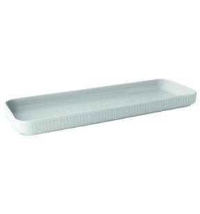 Plat rectangulaire blanc porcelaine culinaire 360 mm Plisse Pillivuyt