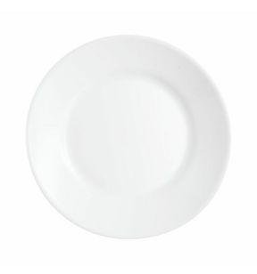 Assiette plate rond blanc verre opal Ø 19 cm Restaurant Arcoroc