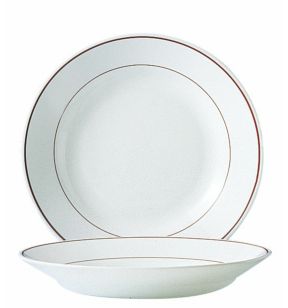 Assiette creuse rond blanc verre opal Ø 22,5 cm Restaurant Filet Bordeaux Arcoroc