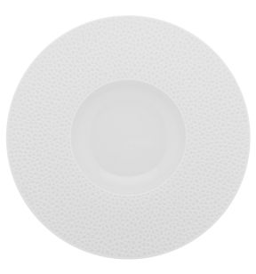 Assiette gourmet rond blanc porcelaine Ø 28 cm L' Perles De Rosee Blanches Degrenne