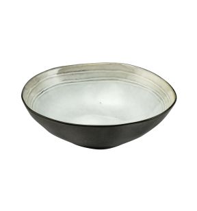 Assiette creuse rond nacre grès émaillé Ø 19,5 cm Shadow Medard De Noblat