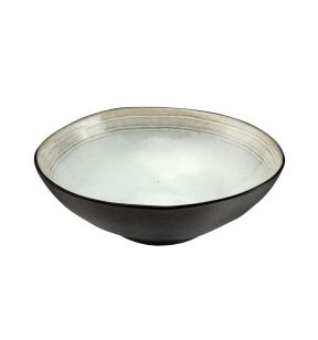 Bol à salade rond blanc grès émaillé Ø 24 cm Shadow Medard De Noblat