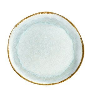 Assiette coupe plate rond bleu grès émaillé Ø 28 cm Shadow Medard De Noblat
