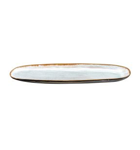 Plat ovale bleu grès émaillé 23 cm Shadow Medard De Noblat