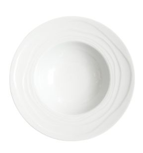 Assiette creuse rond blanc porcelaine Ø 22,2 cm Onde Medard De Noblat