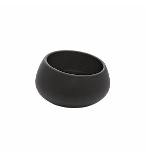 Coupelle rond noir grès émaillé Ø 7,3 cm Bahia Degrenne