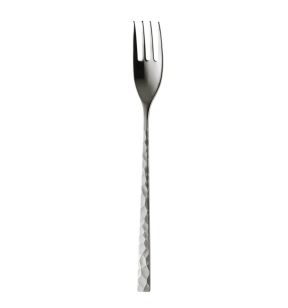 Fourchette de table en inox 18/10 21,5 cm Fuse Martele Degrenne