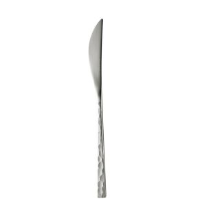 Couteau de table monobloc en inox 13Cr 21,5 cm Fuse Martele Degrenne