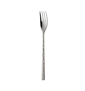 Fourchette à dessert en inox 18/10 19 cm Fuse Martele Degrenne