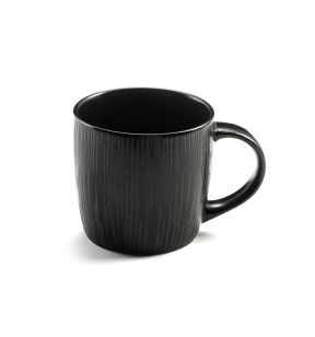 Kop rond zwart geglazuurd aardewerk 28 cl Magma Medard De Noblat