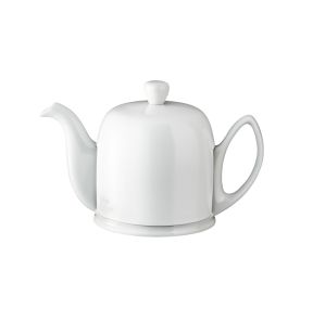 Théière avec couvercle blanc en porcelaine Salam Degrenne