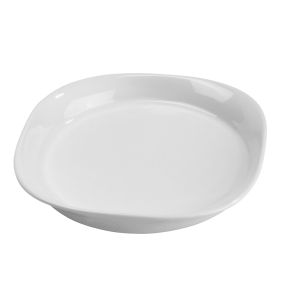 Assiette plate carré blanc porcelaine culinaire 18x18 cm Regithermie Enova