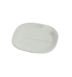 Assiette carré blanc porcelaine pillénium 21x21 cm Regithermie Enova