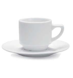 Sous-tasse à déjeuner rond blanc porcelaine Ø 15,8 cm Cafett Pro.mundi