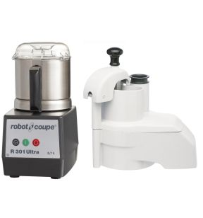 Cutter + coupe légumes + 4 disques R301 80 couverts 650 W 230v Robot Coupe