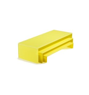 Set 3 présentoirs résine Nacryl® jaune 49,5x19,5x12 cm Mealplak