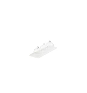 Plateau avec cloche rectangulaire blanc résine Nacryl® 25 cm Mealplak