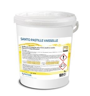 Pastilles de lavage verre et vaisselle en machine 5 KG Santo Pastille Santor