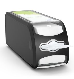 Distributeur de serviettes noir 32,6x12,1x14,3 cm Tork